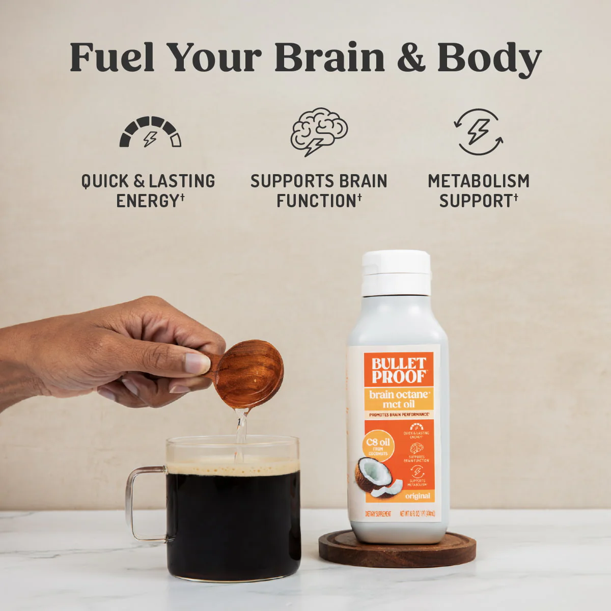 Brain Octane® C8 MCT Oil 3 pack, 16 oz. - Image 4