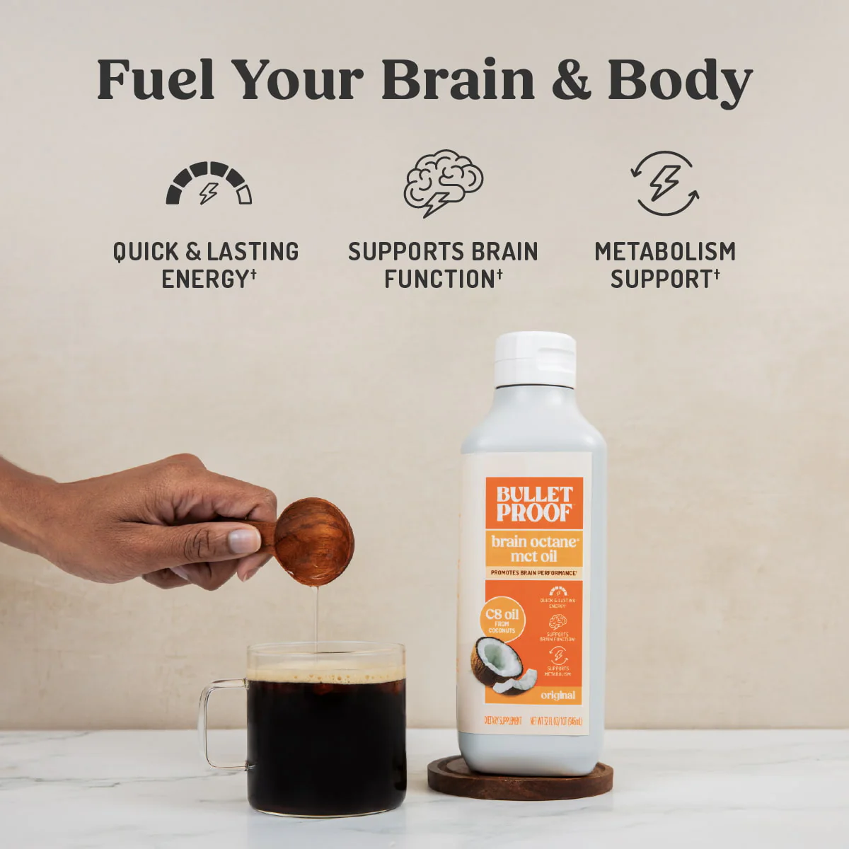 Brain Octane® C8 MCT Oil 3 pack, 32 oz. - Image 4