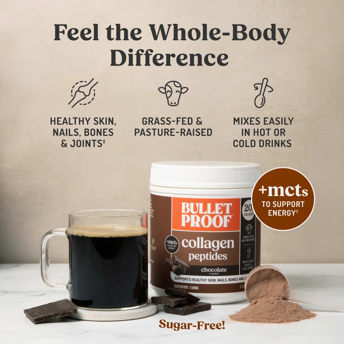 Chocolate Collagen Peptides 3 pack - Image 4
