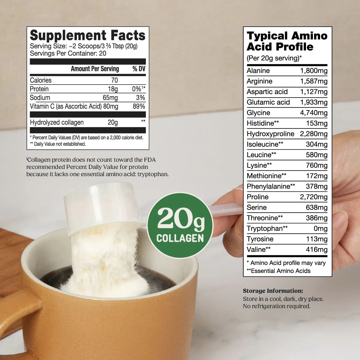 Collagen Protein with Vitamin C, 14.3 oz. - Image 3