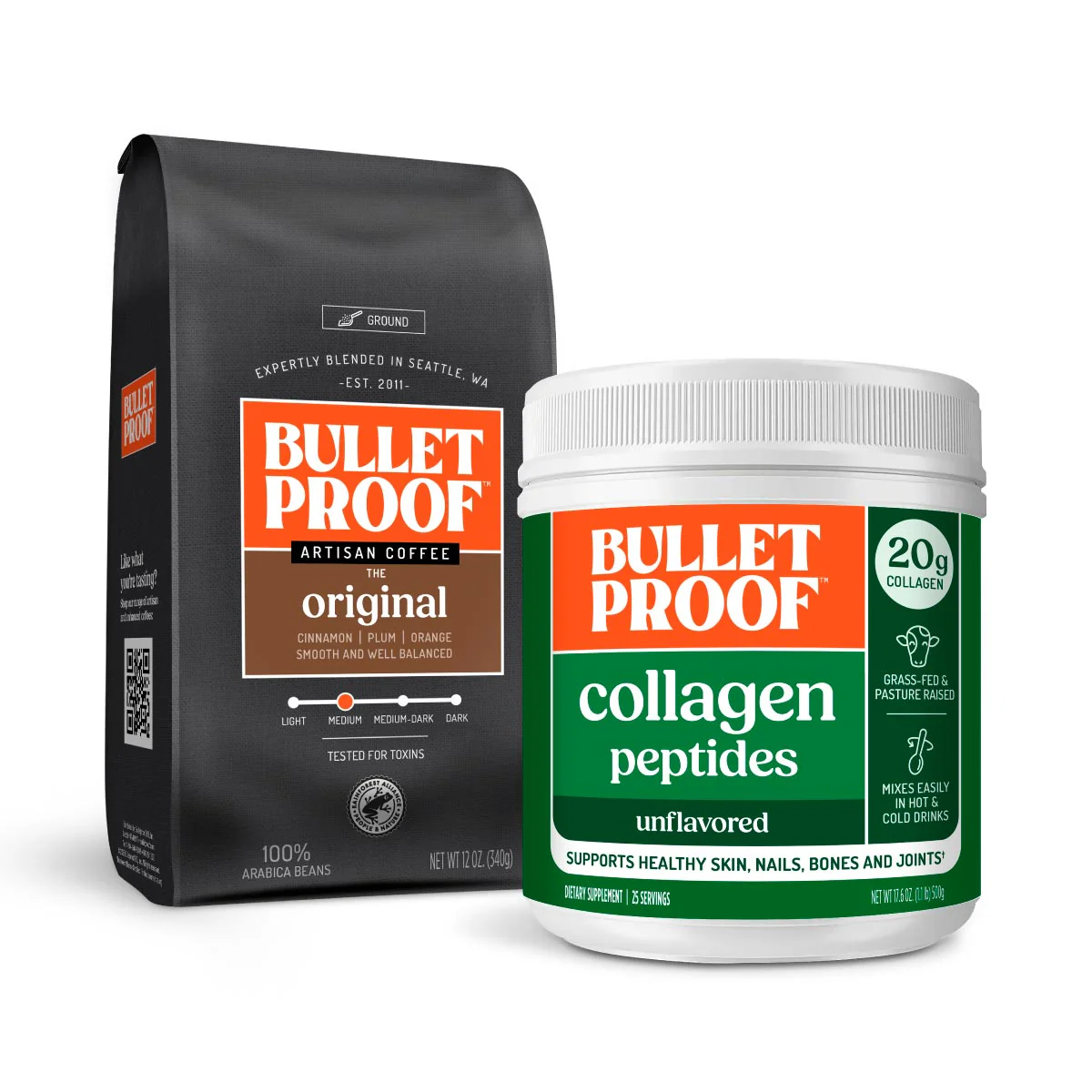 Ground Coffee and Collagen Peptides