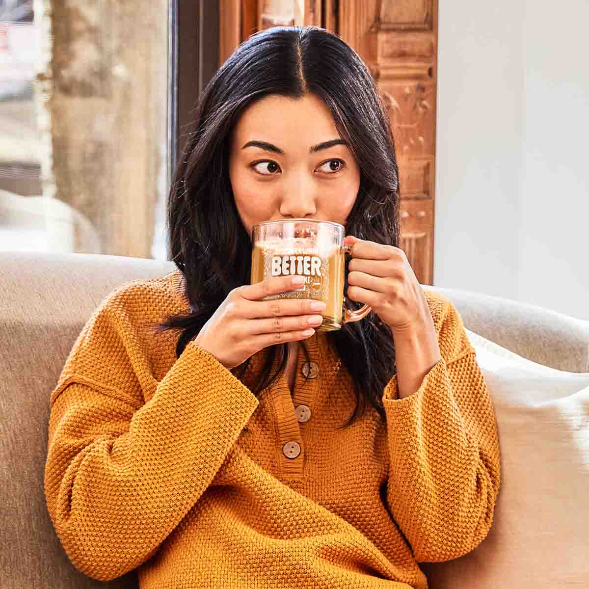 What Better Feels Like Glass Mug, 13 oz. - Image 3